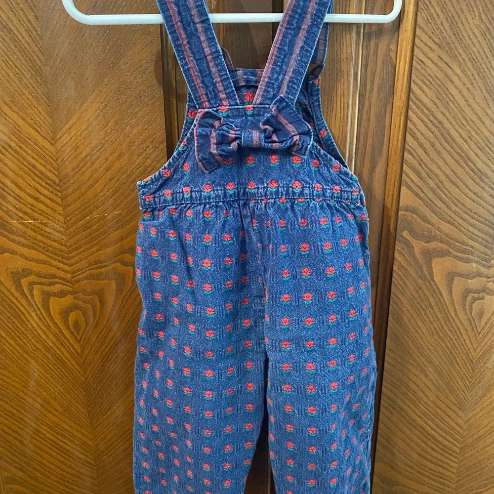 Vintage Oshkosh B’Gosh Floral Overalls  - Size 18 Months Floral Rose line